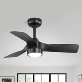 32-inch LED Ceiling Fan with Light Kit and Remote(3-Blade)